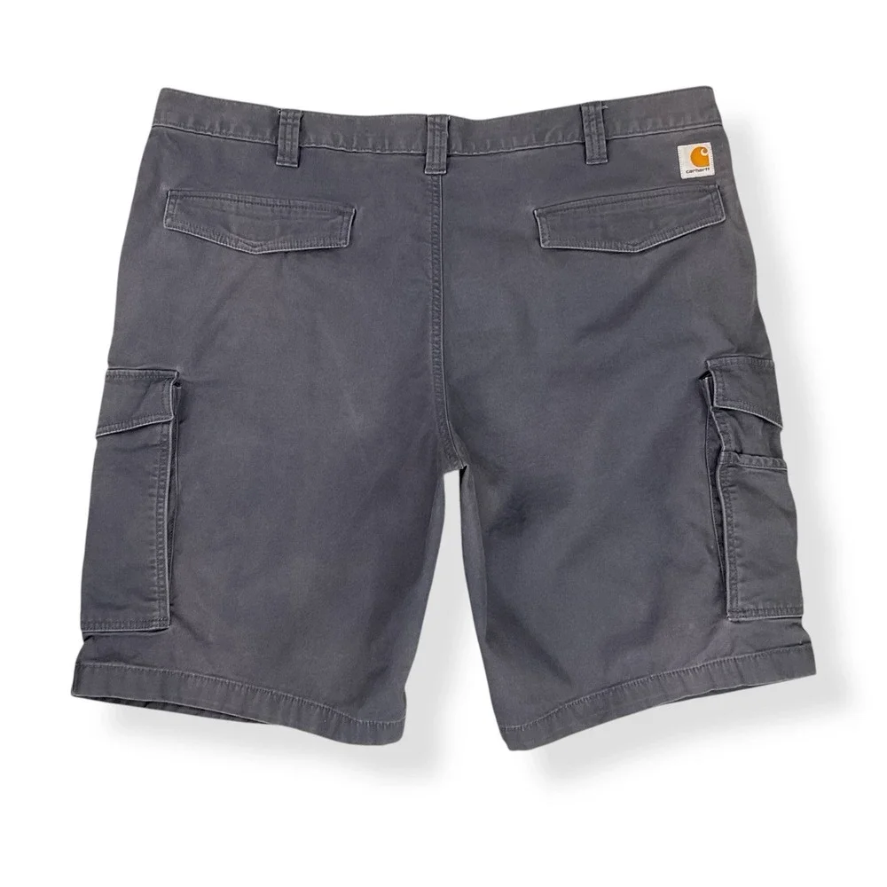 Carhartt Shorts Men 44 (ACTUAL 43x9.5) Gray Cargo Canvas Relaxed Fit